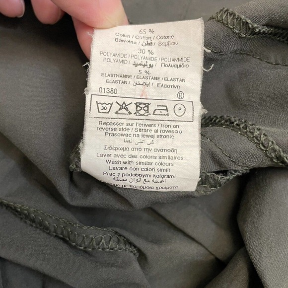 Patrice Breal Green-Gray Cropped Jogger Pants - Picture 7 of 11